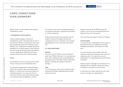 card conditions for Visa/Dankort