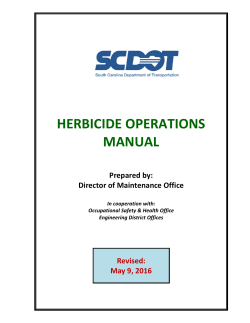 herbicide operations manual - South Carolina Department of
