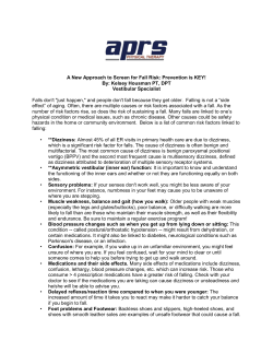 Fall Prevention - APRS Physical Therapy