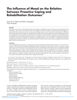 The Influence of Mood on the Relation between Proactive Coping