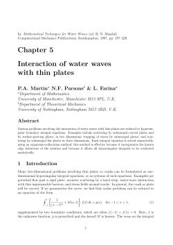 Interaction of water waves with thin plates
