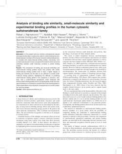 Analysis of binding site similarity, small