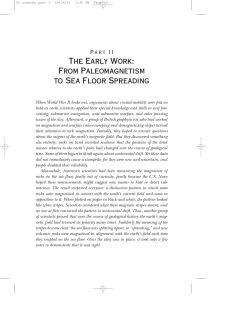 The Early Work: From Paleomagnetism to Sea Floor