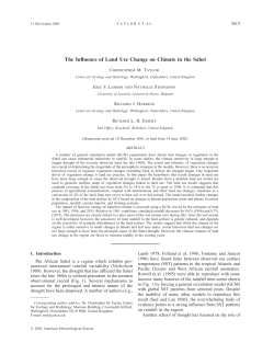 The Influence of Land Use Change on Climate in the Sahel