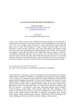 Accounting for the great divergence