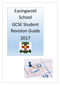 Easingwold School &ndash; GCSE student revision guide