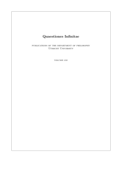 Quaestiones Infinitae - Utrecht University Repository