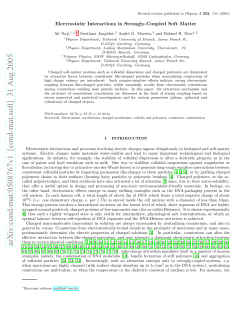 Electrostatic Interactions in Strongly