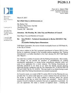 Communication from Aaron I. Platt, Davies Howe