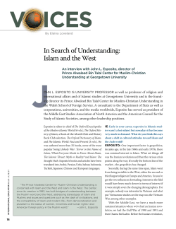In Search of understanding: Islam and the West