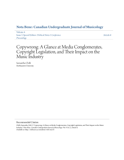 Copywrong: A Glance at Media Conglomerates, Copyright