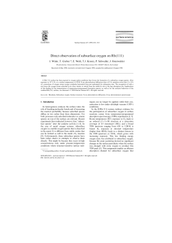 Direct observation of subsurface oxygen on Rh(111) - Physik
