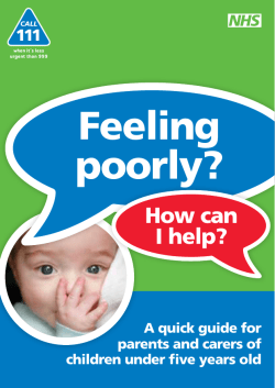 A guide for A quick child illness guide for