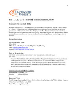 HIST 2112-13 US History since Reconstruction
