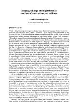 Language change and digital media