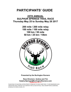 race guide - Burlington Runners