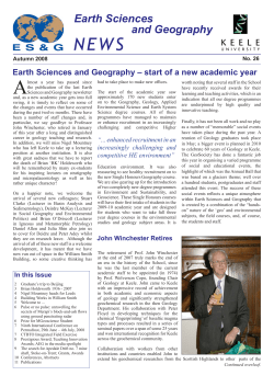 Earth Sciences and Geography