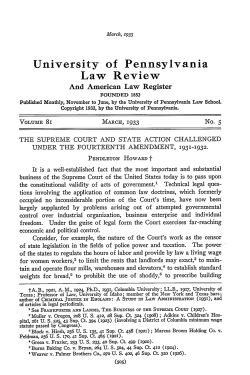 The Supreme Court and State Action Challenged Under the