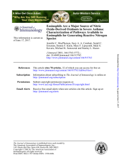 Eosinophils Are a Major Source of Nitric Oxide
