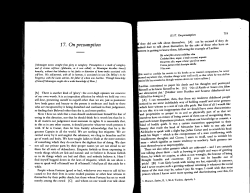 17. On presumption - University of Warwick