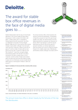 The award for stable box office revenues in the face of