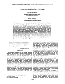 Prediction probabilities from foreshocks