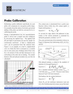 nanoindentation probe area function