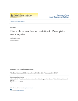 Fine scale recombination variation in Drosophila melanogaster