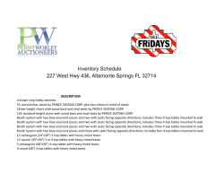Inventory Schedule 227 West Hwy 436, Altamonte