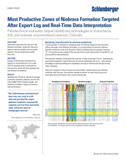 Most Productive Zones of Niobrara Formation