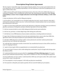 Prescription Drug Patient Agreement