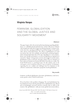 Feminism, Globalization and the Global Justice and Solidarity