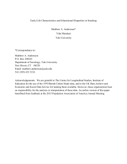 Early-Life Characteristics and Educational