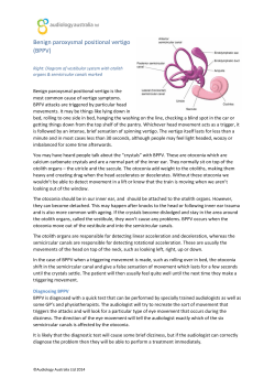 Benign paroxysmal positional vertigo (BPPV)