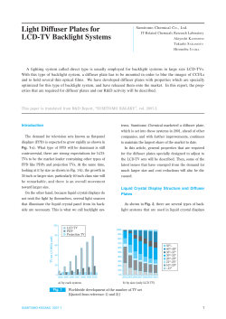 Light Diffuser Plates for LCD