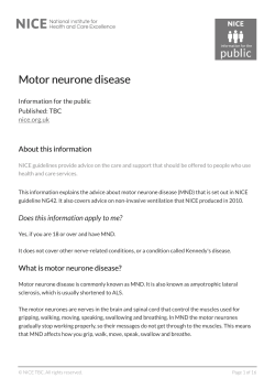 Motor neurone disease