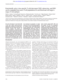 Functionally active virus-specific T cells that
