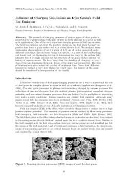Influence of Charging Conditions on Dust Grain`s Field Ion Emission
