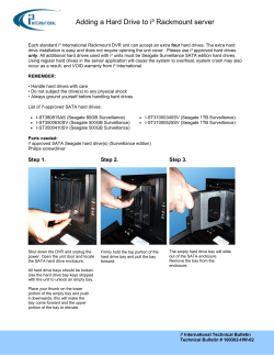Adding a Hard Drive to i&sup3; Rackmount server