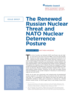 The Renewed Russian Nuclear Threat and NATO