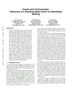 Events and Controversies: Influences of a Shocking News Event on