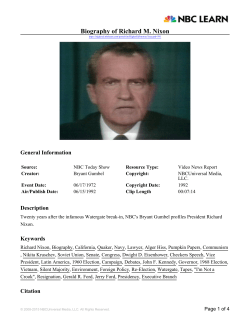 Biography of Richard M. Nixon