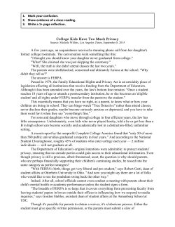 College Kids Have Too Much Privacy A few years ago, an