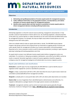 AIS Delineation Guidance - Minnesota DNR - MN-dnr