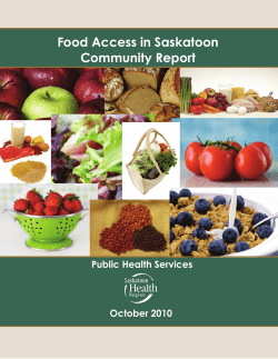 Food Access in Saskatoon Community Report