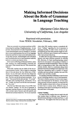 Making Informed Decisions About the Role of Grammar in Language