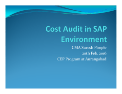 CMA Suresh Pimple 2oth Feb. 2016 CEP Program at Aurangabad
