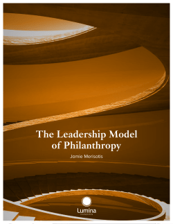 The Leadership Model of Philanthropy