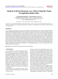 Analysis of Storm Structure over Africa Using the Trmm Precipitation