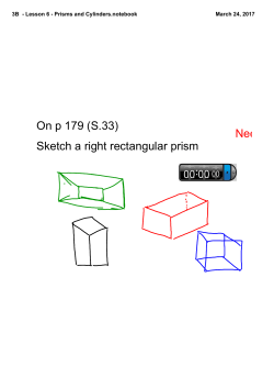 3B - Lesson 6 - Prisms and Cylinders.notebook